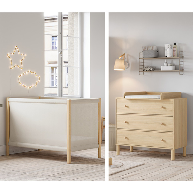 Chambre DUO Lit 60x120 Commode TELA Bois VOX