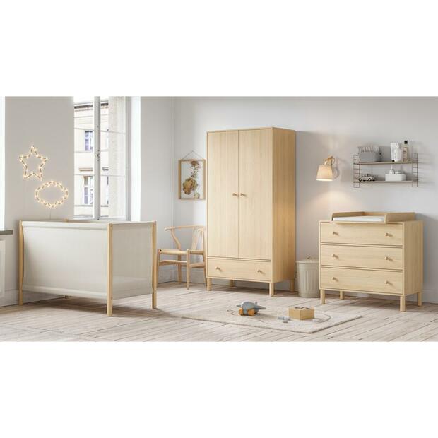 Chambre TRIO Lit 60x120 Commode Armoire TELA Bois VOX