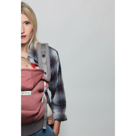 Bundle Porte-bébé Hoodie Carrier Bois de Rose + pack accessoires LOVE RADIUS - 3