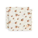 Lot de 2 Langes Gaze Coton 115x115cm Peach