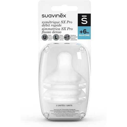 2 Tétines Symétriques SX PRO Silicone 6M+ SUAVINEX, Vente en ligne