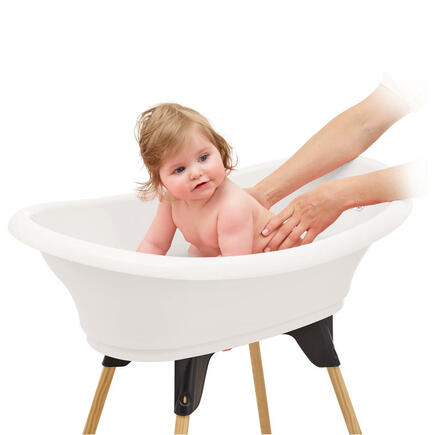 Kit Baignoire VASCO 5 en 1 Blanc Muguet : Baignoire + Pied + Vidange + Transat + Thermomètre THERMOBABY - 3
