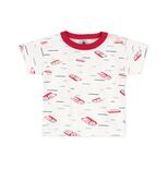 Tee Shirt Manches Courtes Marshmallow/Multico 6 mois