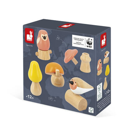 Oiseaux et champignons à visser - partenariat WWF® JANOD - 3