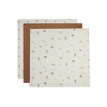 Lot de 3 langes gaze de Coton 70x70cm Farm