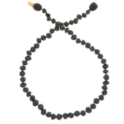 Collier Enfant Ambre Baltique Black Non Poli BALTIC WAY SHOP