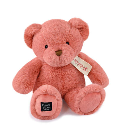 LE NOUNOURS Rose praline 28 cm HISTOIRE D'OURS, Vente en ligne de Doudou et  peluche