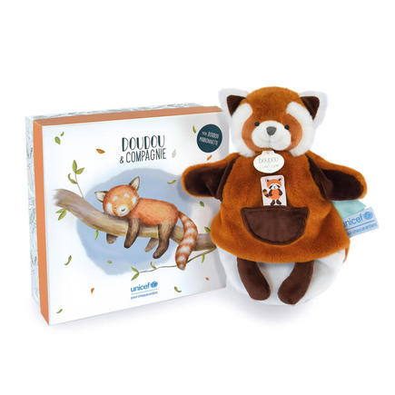 Panda Roux Marionnette UNICEF 25 cm DOUDOU ET COMPAGNIE