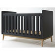 Lit bébé 120x60 transformable en banquette Pure Black PERICLES