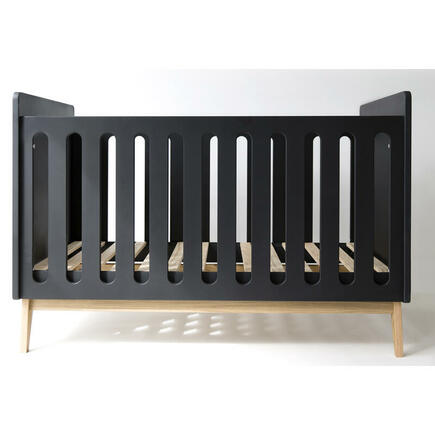 Lit bébé 120x60 transformable en banquette Pure Black PERICLES - 2