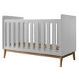 Lit bébé 120x60 transformable en banquette Pure White PERICLES