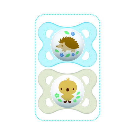 2 Sucettes Décor Animaux 2-6m Silicone MAM - 8