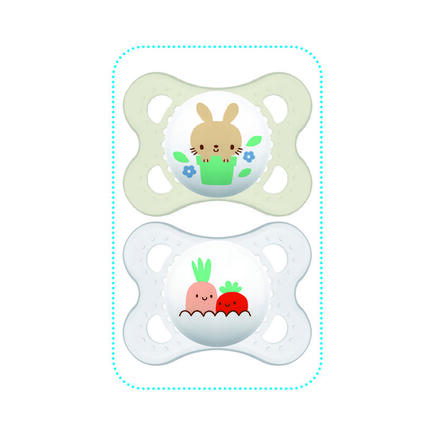 2 Sucettes Décor Animaux 2-6m Silicone MAM - 9