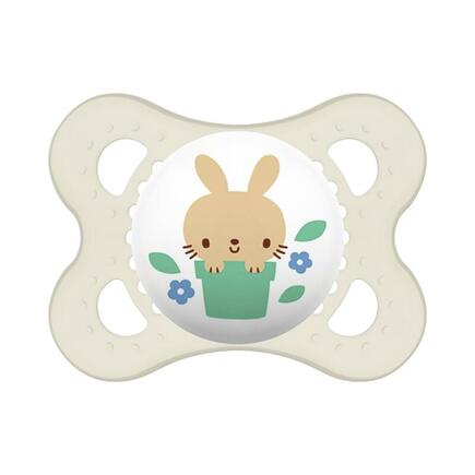 2 Sucettes Décor Animaux 2-6m Silicone MAM