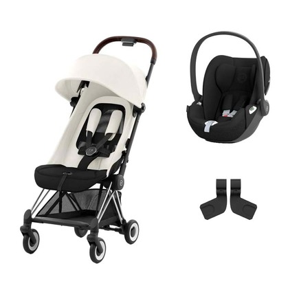 Poussette DUO Coya Chrome Brown Off White + Cloud T Sepia Black CYBEX