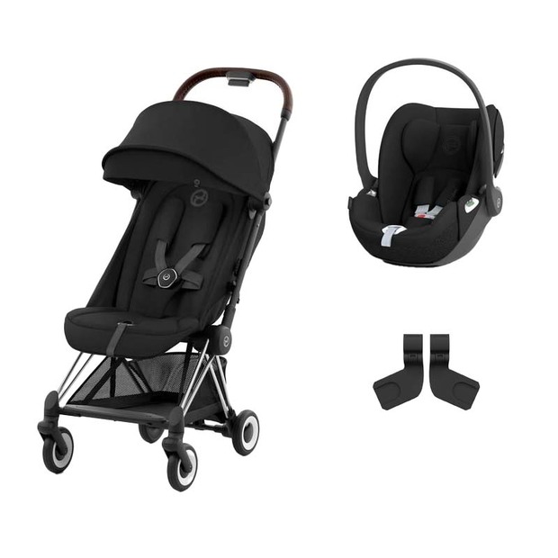 Poussette DUO Coya Chrome Brown Sepia Black + Cloud T Sepia Black CYBEX