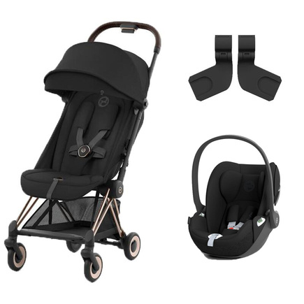 Poussette DUO Coya RoseGold Sepia Black + Cloud T Sepia Black CYBEX