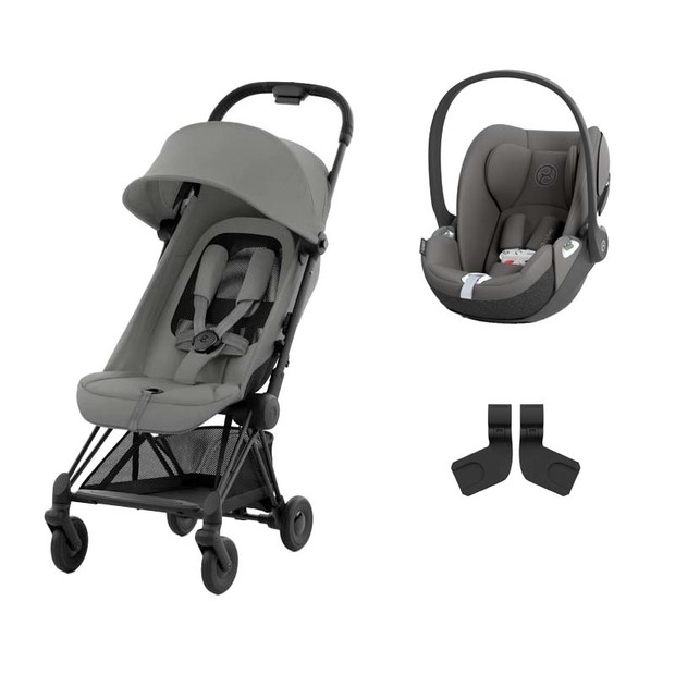 Poussette DUO Coya Matt Black Mirage Grey + Cloud T Mirage Grey CYBEX