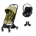 Poussette DUO Orfeo Nature Green + Cloud T I-Size Sepia Black