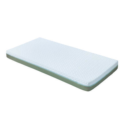 Matelas Aloé Vera Déhoussable 70x140x10 cm Blanc/Vert Olive CANDIDE