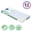Matelas Aloé Vera Déhoussable 60x120x10 cm Blanc/Vert Olive CANDIDE - 3