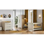 Chambre TRIO Lit 60x120 cm + Commode Armoire OVA Gris/Beige