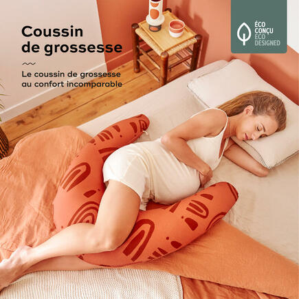 Coussin de grossesse 2en1 B.Love Vegetal Terracotta de Babymoov, Coussins d' allaitement : Aubert