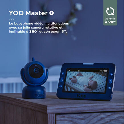 Babymoov Babyphone vidéo YOO Master - Caméra motorisée avec vue a 360° -  Technologie Sleep - Vision nocturne