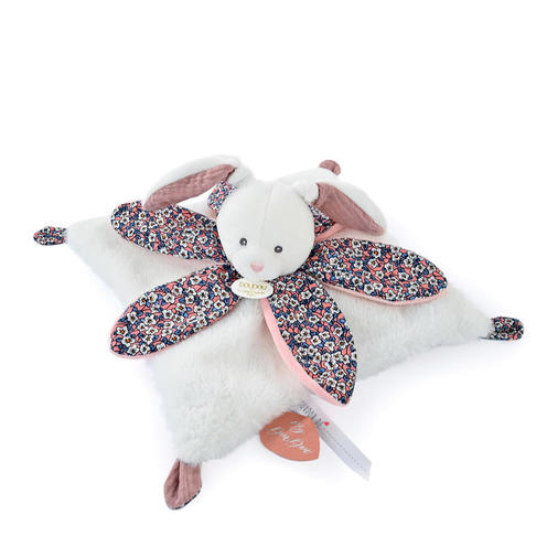 Peluche d'activités Cerise le lapin rose - Doudou et compagnie