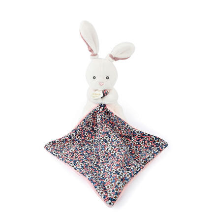 Peluche lapin rose et blanc