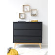 Chambre TRIO Lit 120x60 + Commode  + Armoire 2P PURE Black PERICLES - 2