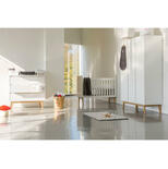 Chambre TRIO Lit 120x60 + Commode + Armoire 3P PURE White