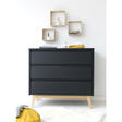 Chambre DUO Lit 120x60 + Commode à langer PURE Black PERICLES - 2