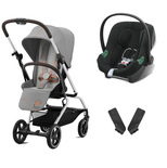 Poussette DUO EEZY S TWIST+ 2 SLV Lava Grey ATON B2 Volcano Black