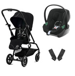Poussette DUO EEZY S TWIST+ 2 BLK Moon Black ATON B2 Volcano Black