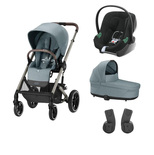 Poussette TRIO Balios S Lux TPE Nacelle Cot S Lux Sky Blue ATON B2 Volcano Black