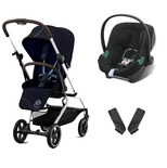 Poussette DUO EEZY S TWIST+ 2 SLV Ocean Blue ATON B2 Volcano Black