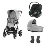 Poussette TRIO TALOS SLV Nacelle S Lava Grey ATON B2 Volcano Black