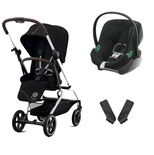 Poussette DUO EEZY S TWIST+ 2 SLV Moon Black ATON B2 Volcano Black
