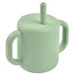 Tasse avec Paille Silicone Sage Green BEABA