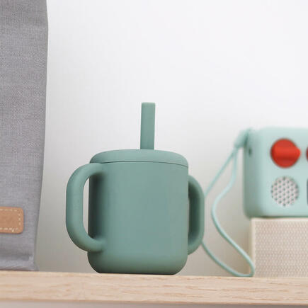 Tasse avec Paille Silicone Sage Green BEABA - 9