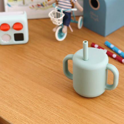 Tasse avec Paille Silicone Sage Green BEABA - 7