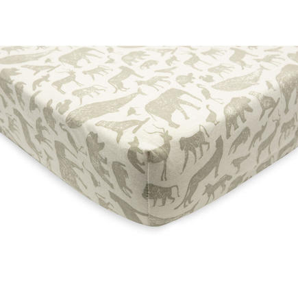 Drap-housse Jersey 70x140 cm Animals Olive Green JOLLEIN - 5