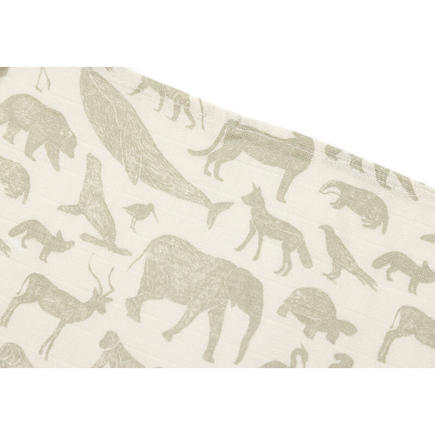 Bavoir imperméable Animals Olive Green (2pack) - JOLLEIN