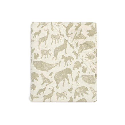 Drap-Housse Jersey 40/50x80/90 cm Animals Olive Green JOLLEIN - 3