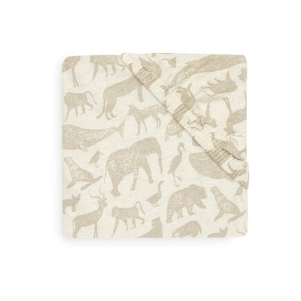 Drap-housse Jersey 70x140 cm Animals Nougat JOLLEIN - 4