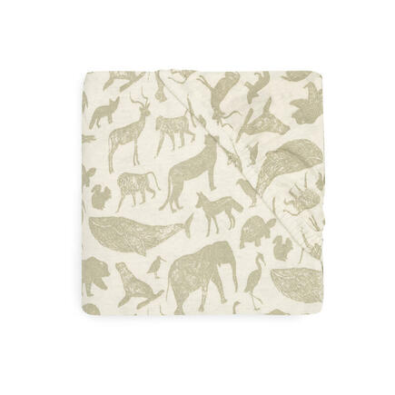 Drap-Housse Jersey 40/50x80/90 cm Animals Olive Green JOLLEIN - 4