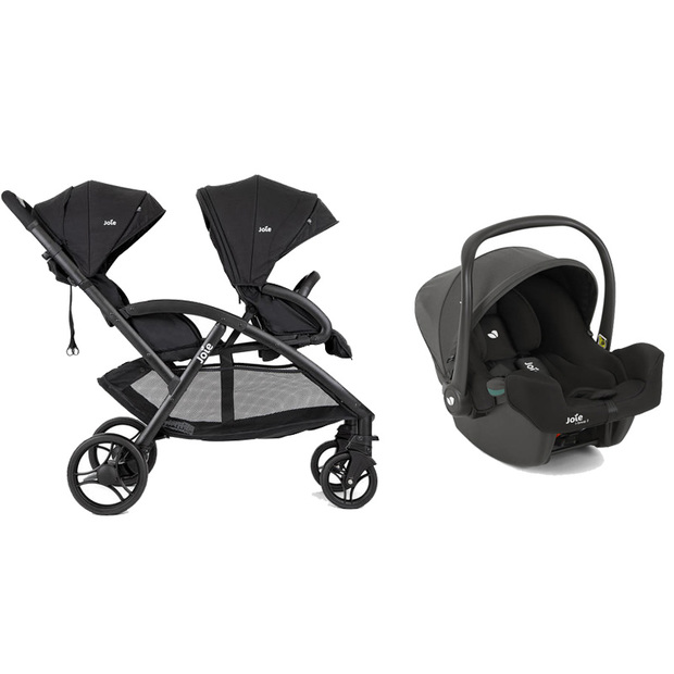 Poussette DUO EVALITE double + I-SNUG 2 Shale JOIE, Vente en ligne de Poussette  Duo