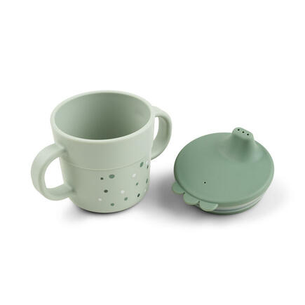 Tasse d'apprentissage bébé à bec Happy Dots Green Done by Deer