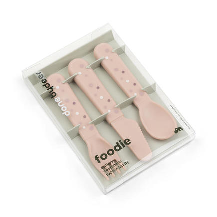 Foodie Couverts Set de 3 Happy Dots Rose DONE BY DEER - 4